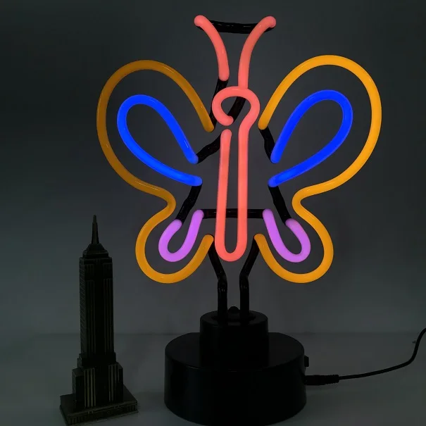 butterfly small neon signs neon tube lights for rooms neon sculpture lamp