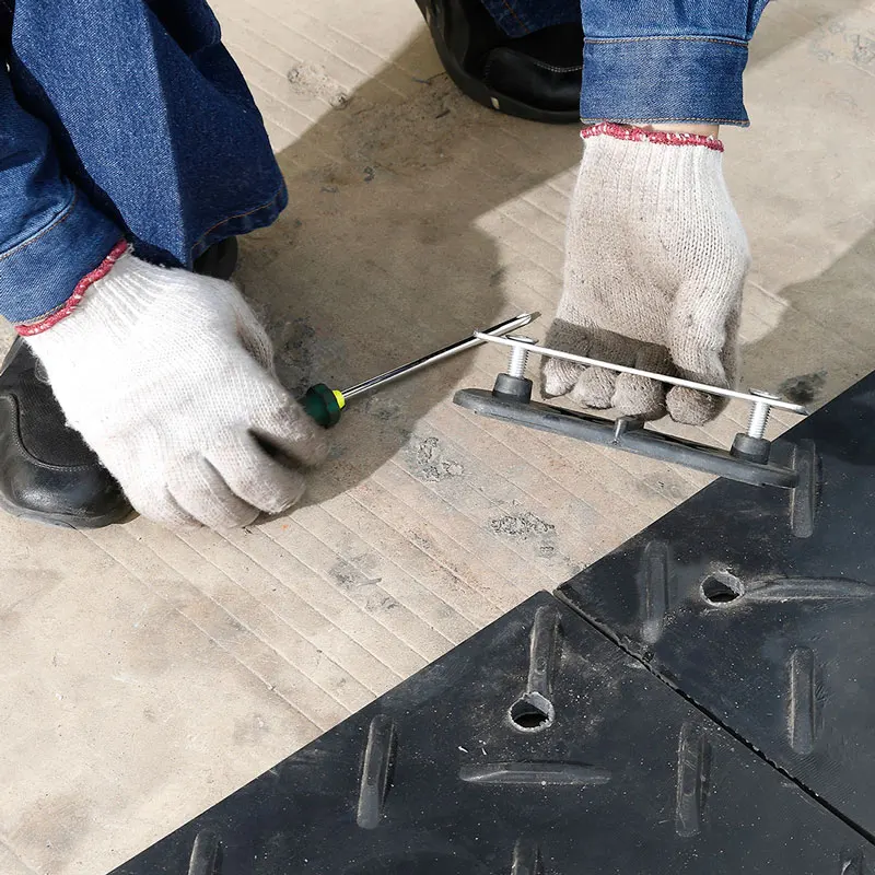 High Density Polyethylene Road Protection Mat Pe Black Ground Outdoor