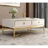 New model modern stainless steel white coffee tea table living room furniture design wooden square black tea coffee table