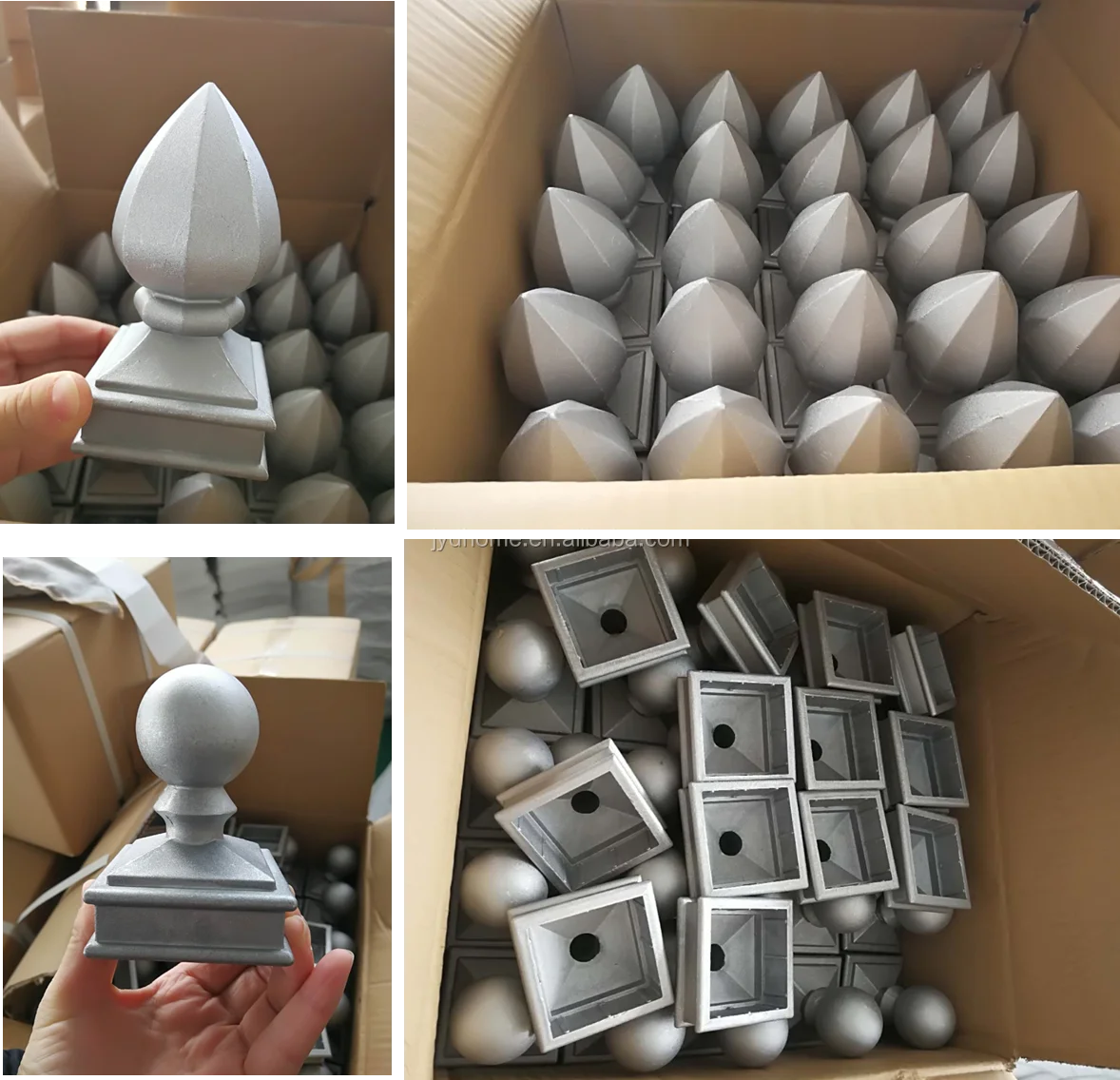 Jyd Powder Coated Die Cast Aluminium Pyramid Fence Post Caps Wholesale