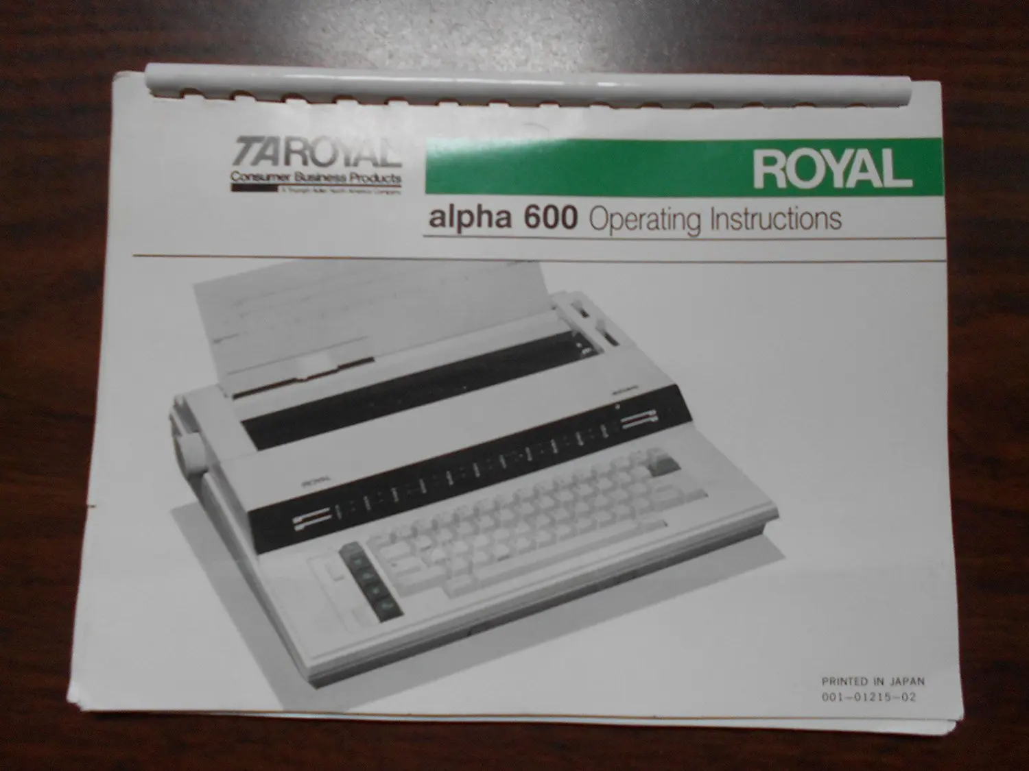 Get Quotations · Royal Alpha 600 Typewriter Operating Instructions Manual  ORIGINAL