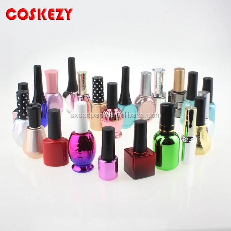 15ml Pink Crown Type Bottle,Glass Nail Polish Bottles For Nail Care