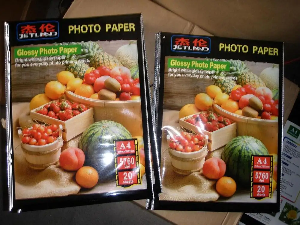 Photo Paper Waterresistant Glossy Inkjet Paper A4 20 Sheets 180gsm Buy Photo Paper,Cheap