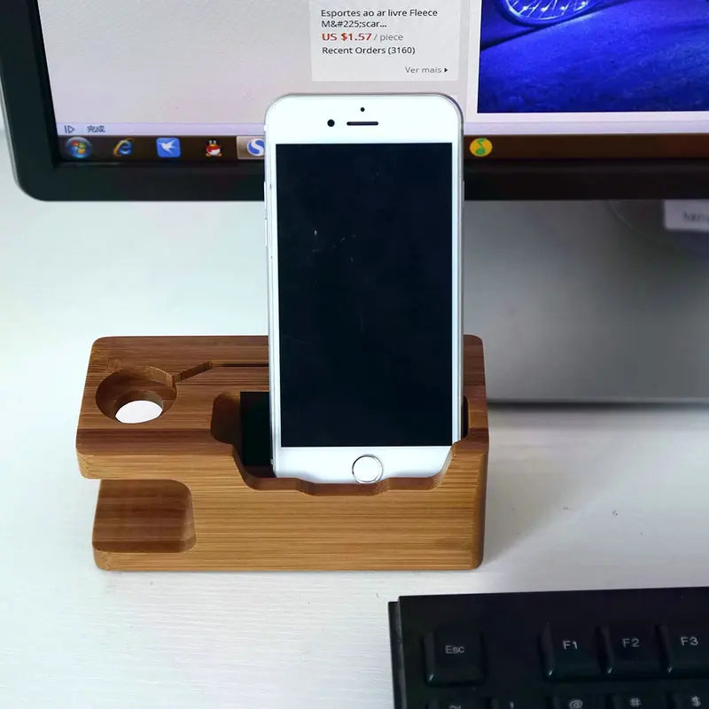 

New 2in1 Charging Dock Station Charger Holder Stand For Apple Watch for iWatch iPhone Universal