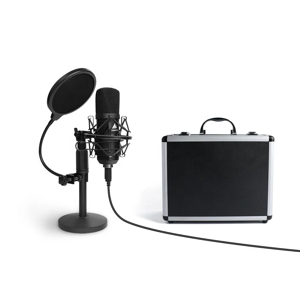 

Maono Cardioid 30-16KHz desktop recording studio microphone condenser, Black;silver