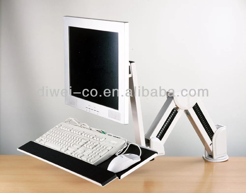 Lcd Monitor Arm With Keyboard Mounting Bracket Lcd Wall Mount