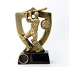 polyresin cricket player trophy