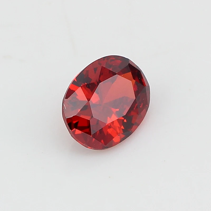 

Top Quality Bulk Price Oval Blood Red Crystal Glass