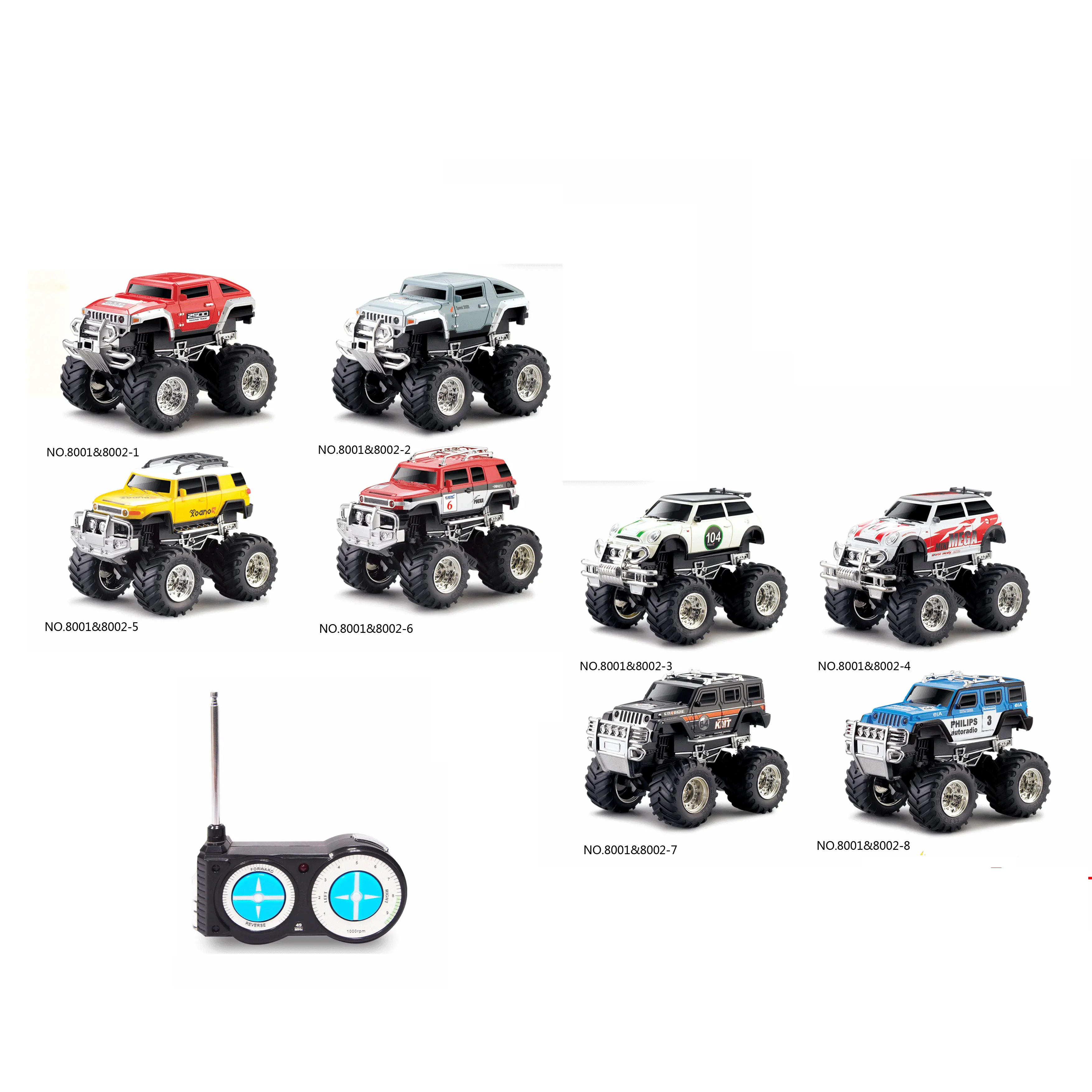 DWI Dowellin Moul&eacute; Sous Pression Jouet V&eacute;hicules 1/43 Mini Voiture T&eacute;l&eacute;command&eacute;e avec Fabrication De lumi&egrave;res