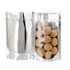 Foil Pouches (Clear/Silver, Silver Inside) Storage Food Seeds Tea Herb Smell Proof Reclosable Heat Sealable Zip Lock Bag