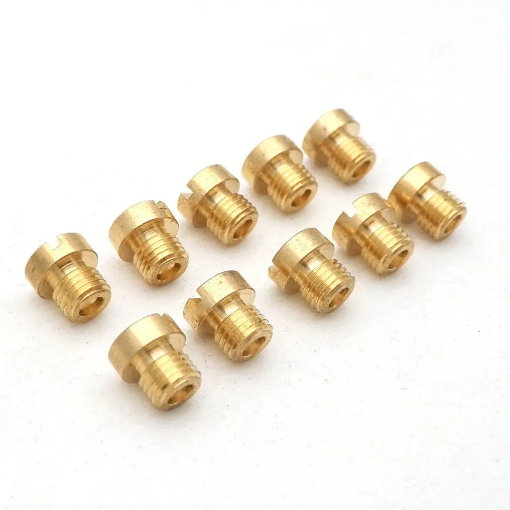 Nibbi Motorcycle Carburetor Main Nozzle Power Jet Slow Jet Main Injectors Nozzle Engine Applicable 128# main jet for CVK