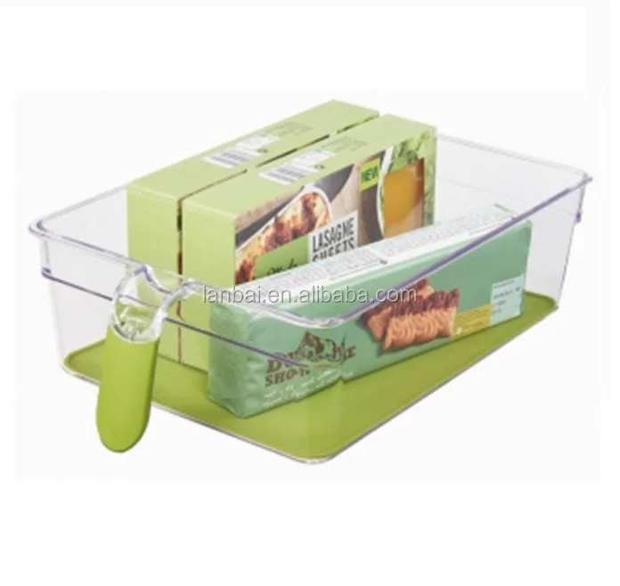 Fridge Organizer Bin With Rubber Handle Silicone Mat Buy Fridge Bins