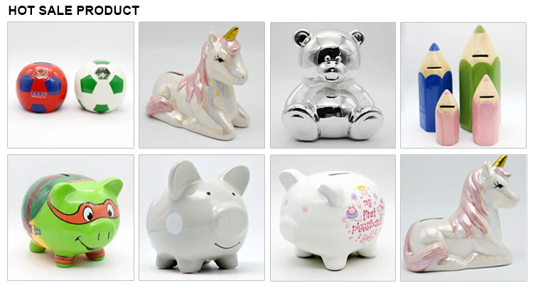 Fancy custom large pig piggy bank ceramic for kids