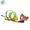 17pcs diy track car 360 spin glowing super trace Rail car with light
