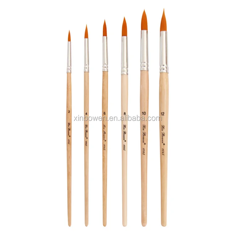 Xinbowen Professional Best Painting Brushes 6 Pcs/set Round Shape Nylon
