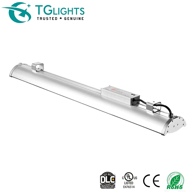 
130lm/W DLC Premium 15600lm 120Watt LED Industrial HighBay Hanging Installation 