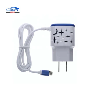 Factory 5V 2A EU US AU Plug Dual / 2 USB Ports Wall Charger Type C Android Apple Power Adapter with Cable