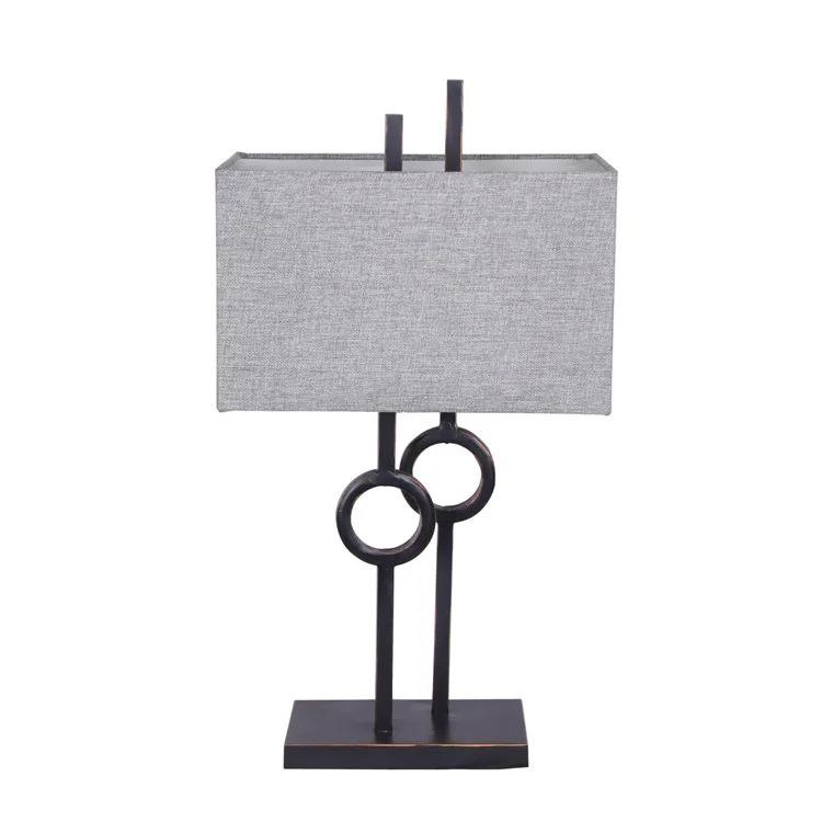 Hot sale modern simplicity table lamp/Black metal base table light/lamp base table