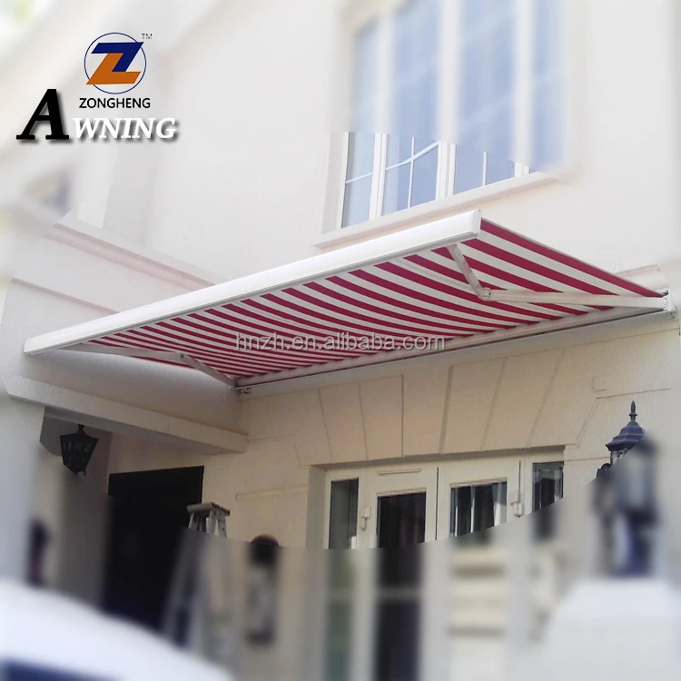 
Fast delivery outdoor waterproof electrical automatic remote control aluminum retractable folding arm awning 