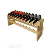 Wholesale wooden display rack shelf for wine bottles