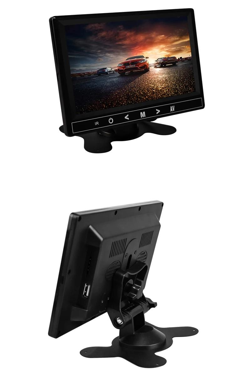 MP5 Player 16:9 HD 800x480 Color TFT LCD Display Headrest Monitor Touch Button 7 Inch Monitor Car