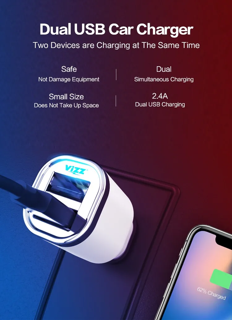 Universel Téléphone Portable Électrique Intelligent De Batterie Rapide Chargeur De Voiture USB - ANKUX Tech Co., Ltd
