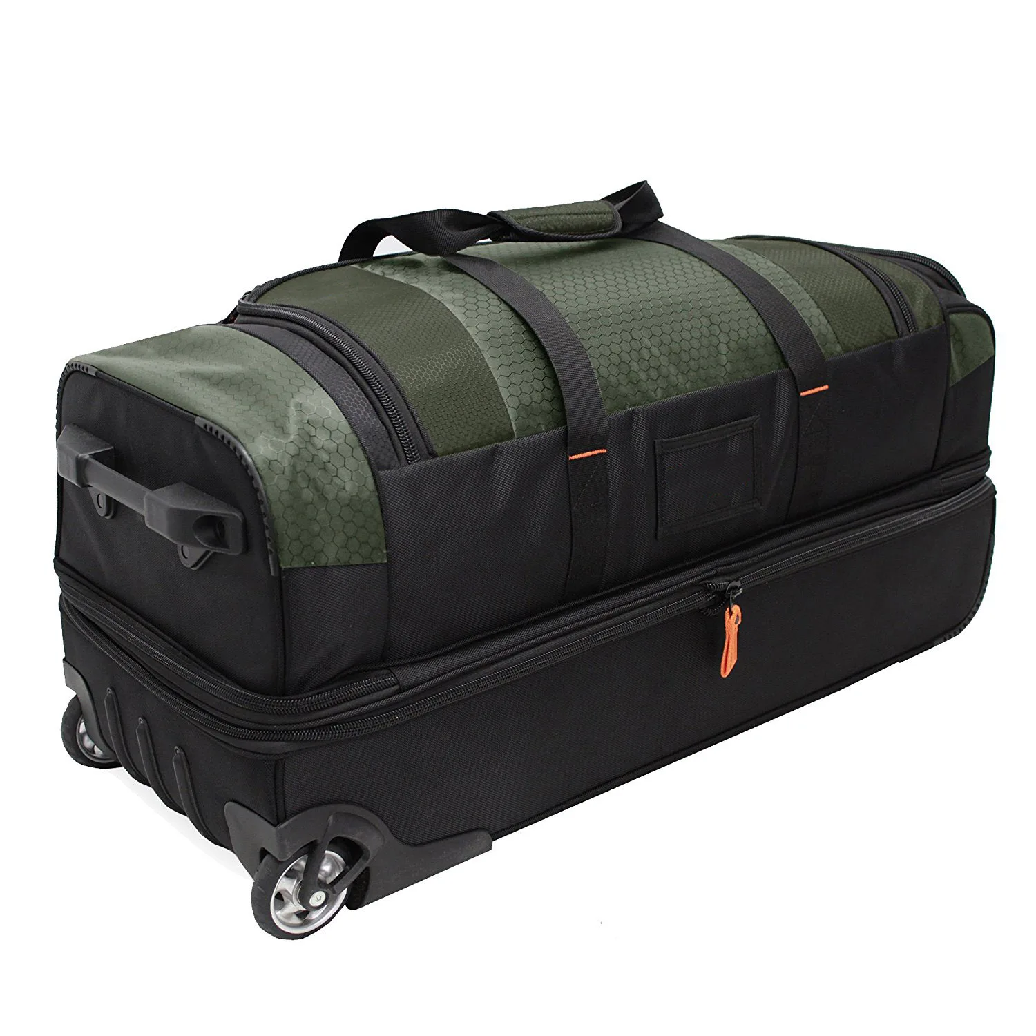 Outdoors Rolling Fishing Duffle Bag With Wet/dry Gear Pockets And