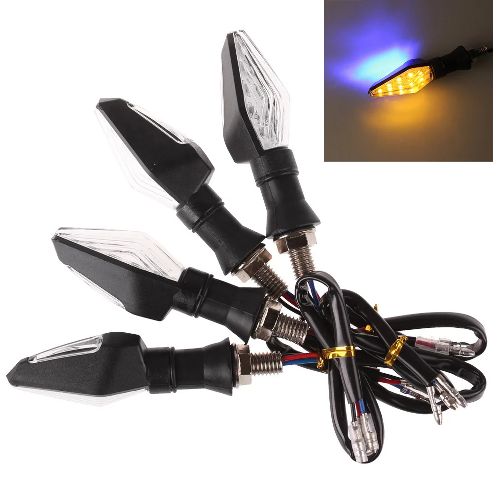 4Pcs Flashing Motorcycle LED Turn Signal Light High