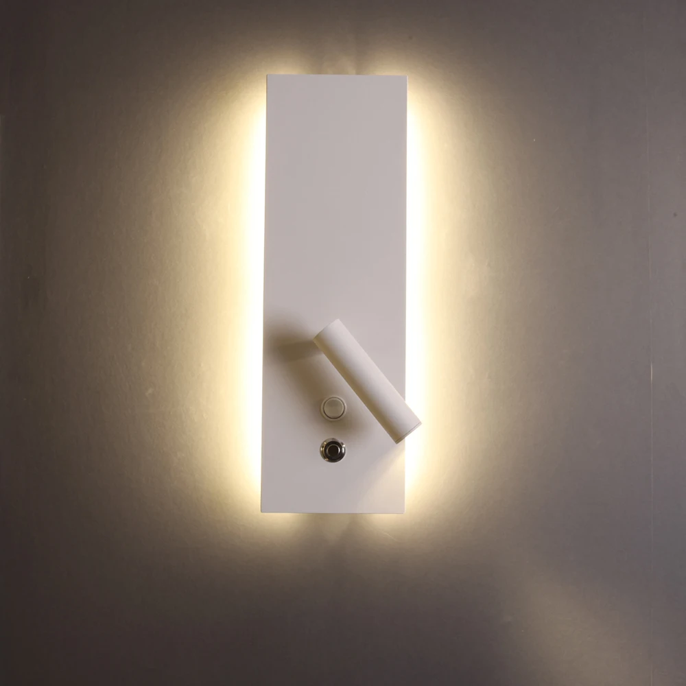 Dimmable Wall Lamp Led Bedside Wall Light Modern Aluminum Decorative