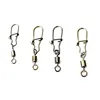 Wholesale High Quality Barrel Swivel With Inter Lock Snap Connector Solid Rings Fishing