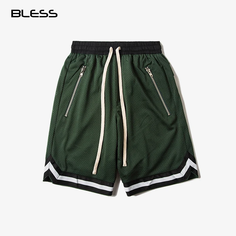 

Custom Wholesale Men Drop Crotch Track Mesh Shorts, As picture can be customized