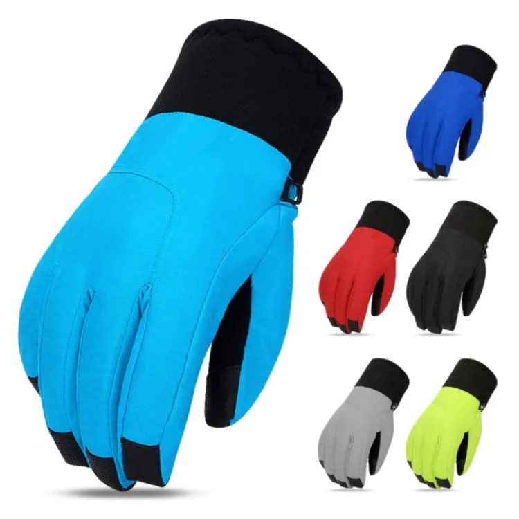 

Adult outdoor ski gloves winter snow gloves touch screen nylon gloves, Red/blue/yellow/grey/black