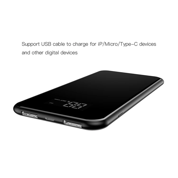 Baseus Universal 8000mAh Dual USB Power Bank Battery Charger Case Wireless Charging For Mobile Phone Power Banks - ANKUX.COM