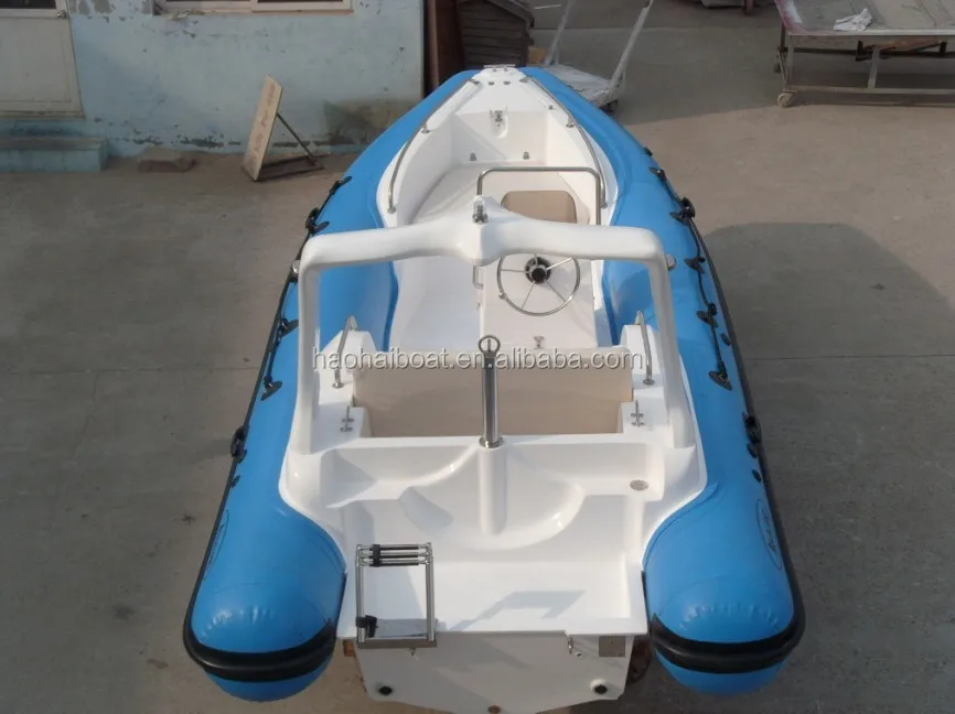 5.8m pvc/hypalon material fibreglass hull inflatable