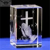 Holy Crystal 3D Prayer Cross For Religious Commemorations Souvenirs