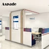 White Composite Modern Reception Counter Design Solid Surface Countertop