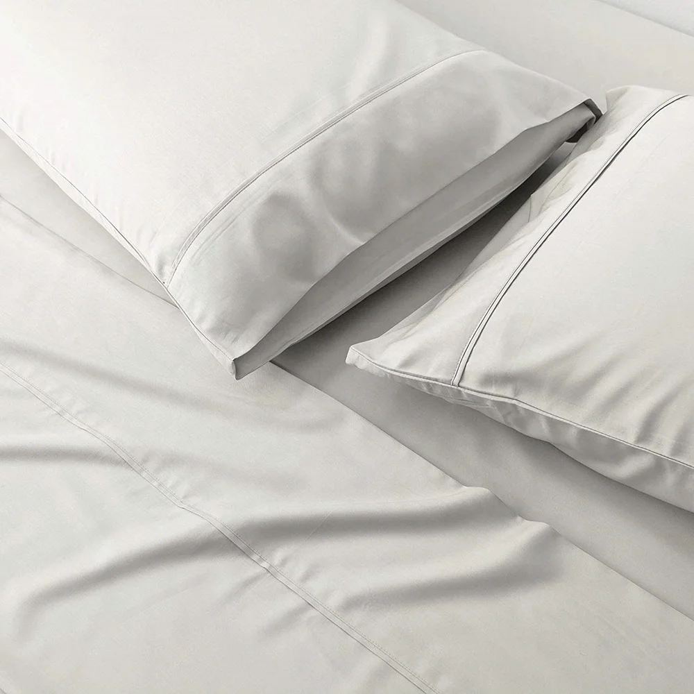 300400 Tc Bamboo Bed Sheets Fitted And Flat Set Bedding In Us Size