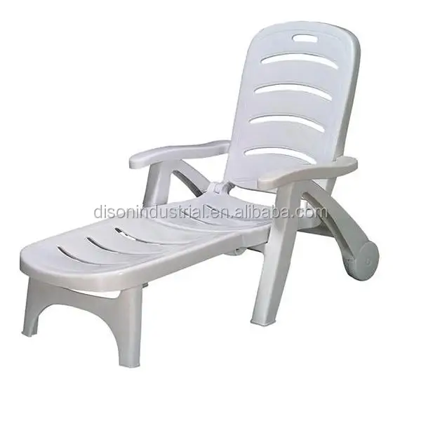 Wheels Folding Design Pp Plastic Beach Lounger Buy Plastic Beach