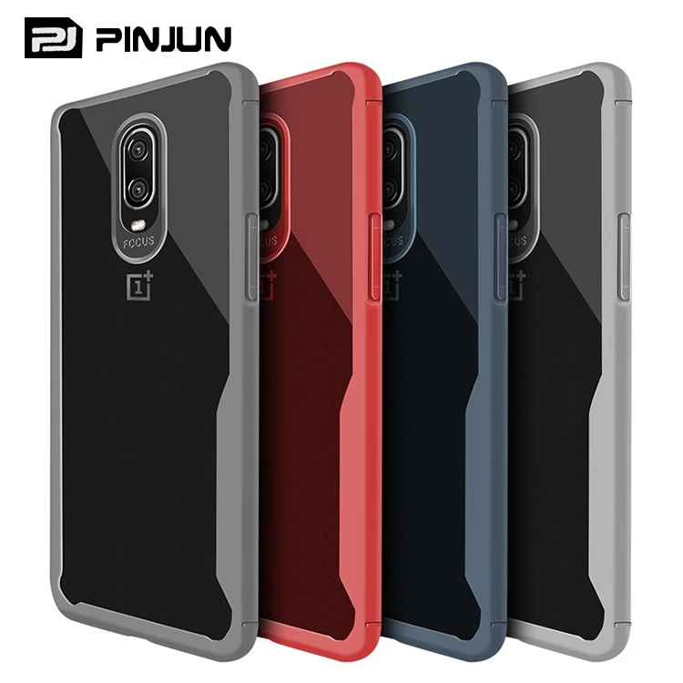 

Anti-shock flexible soft tpu transparent clear protective cover for oneplus 6t clear tpu case, Blue;red;white;black