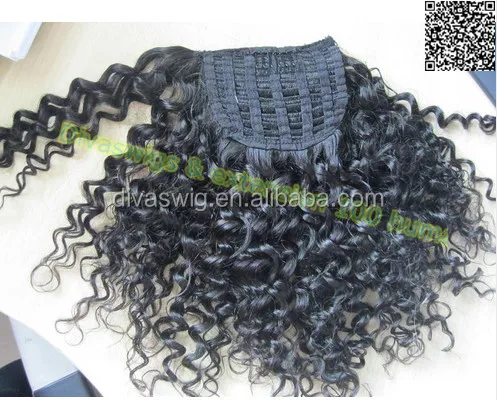 

120g brazilian virgin remy human hair drawstring ponytail