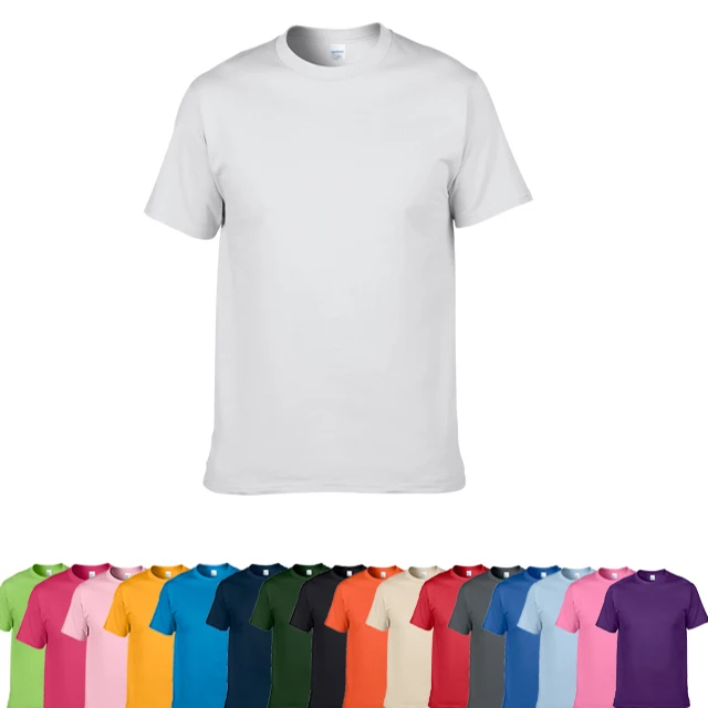 High Quality white blank Plain T Shirt 100% Cotton T-Shirt With 20 Colors For You Selection