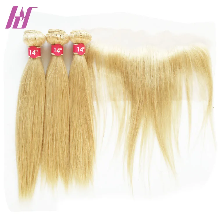

Wholesale 613 virgin hair,straight blonde frontal,brazilian hair bundles with closure, #1b or as your choice