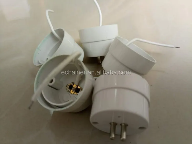 T8 Round Plastic Fluorescent Lamp End Cap With T5 Pins G13 Lamp Holder
