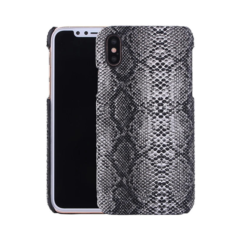

Hard case for iphone X, Snake crocodile carbon fiber pattern Leather cover back PC case for iphone X, As the following photos