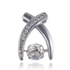 32815 xuping design white gold color jewelry, multi stone pendant, dancing stone pendant