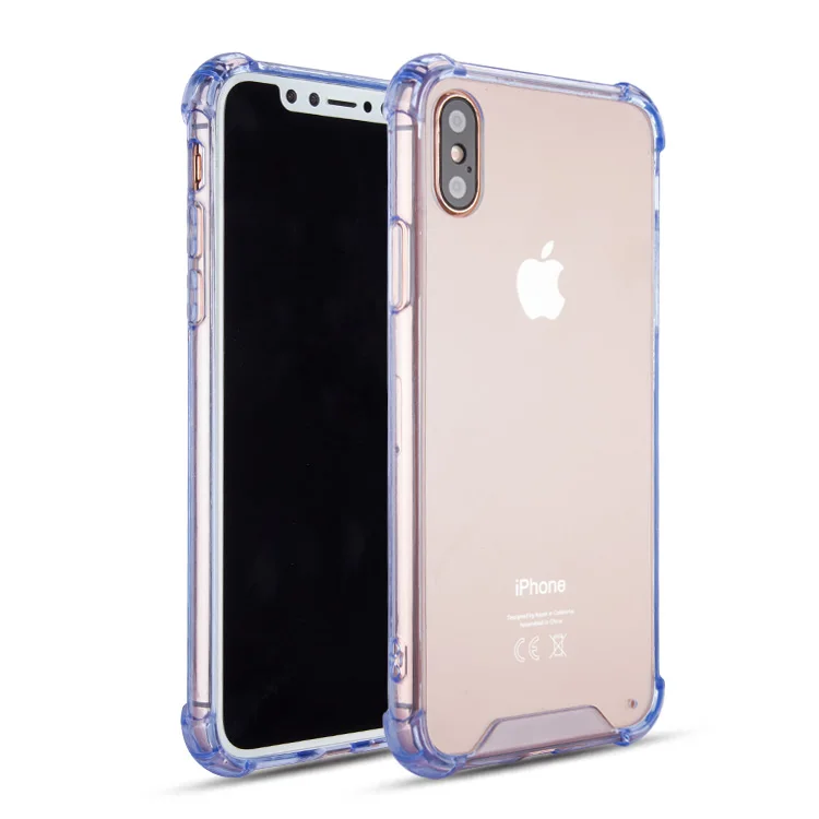 

New Fit Shockproof For iPhone Xs max Case Acrylic Transparent Clear Phone Cases Cover For iPhone xsmax Case, 5 colors