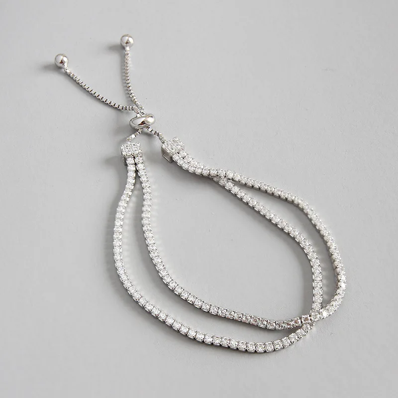 

Bridal jewelry Tennis Bracelets 925 sterling silver 3A CZ bracelet, Picture