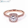 Tianyu Gems Low Setting 18 gram rose Gold 1.25 carat Forever One Moissanite Female Ring