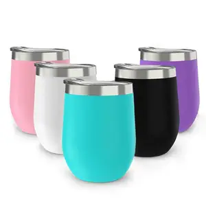 Image of 12oz Egg Cocktail Tumbler & Cocktail Wine Drink Cup Stainless Steel Tumbler