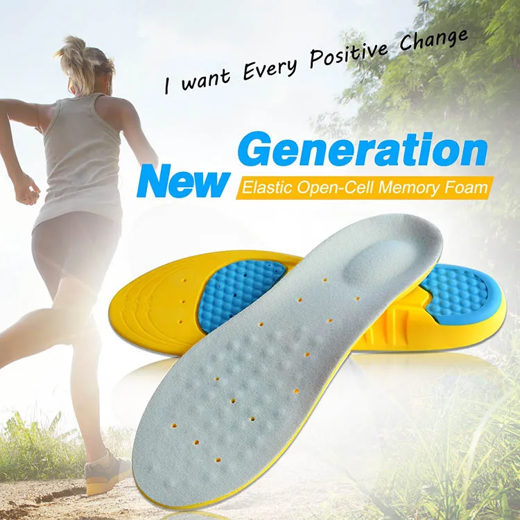 

Wholesale Massaging Inserts Cushion Arch Support Athletes Insole Running Insole, Grey, black or customized